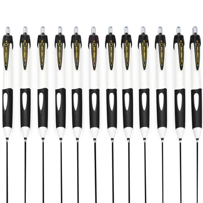 Uni-Ball SN-220 Power Tank Retractable Ballpoint Pen - 1.0mm - White Barrel - Black Ink - Pack of 12