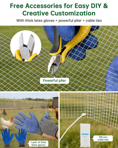 ASULUPHY 1/4 in Hardware Cloth, 16 in * 16.4 FT Chicken Wire Fencing, Hot-Dipped Galvanized After Welding Garden Plant Supports Welded Metal Chicken Wire Poultry Animal Netting Cage Screen