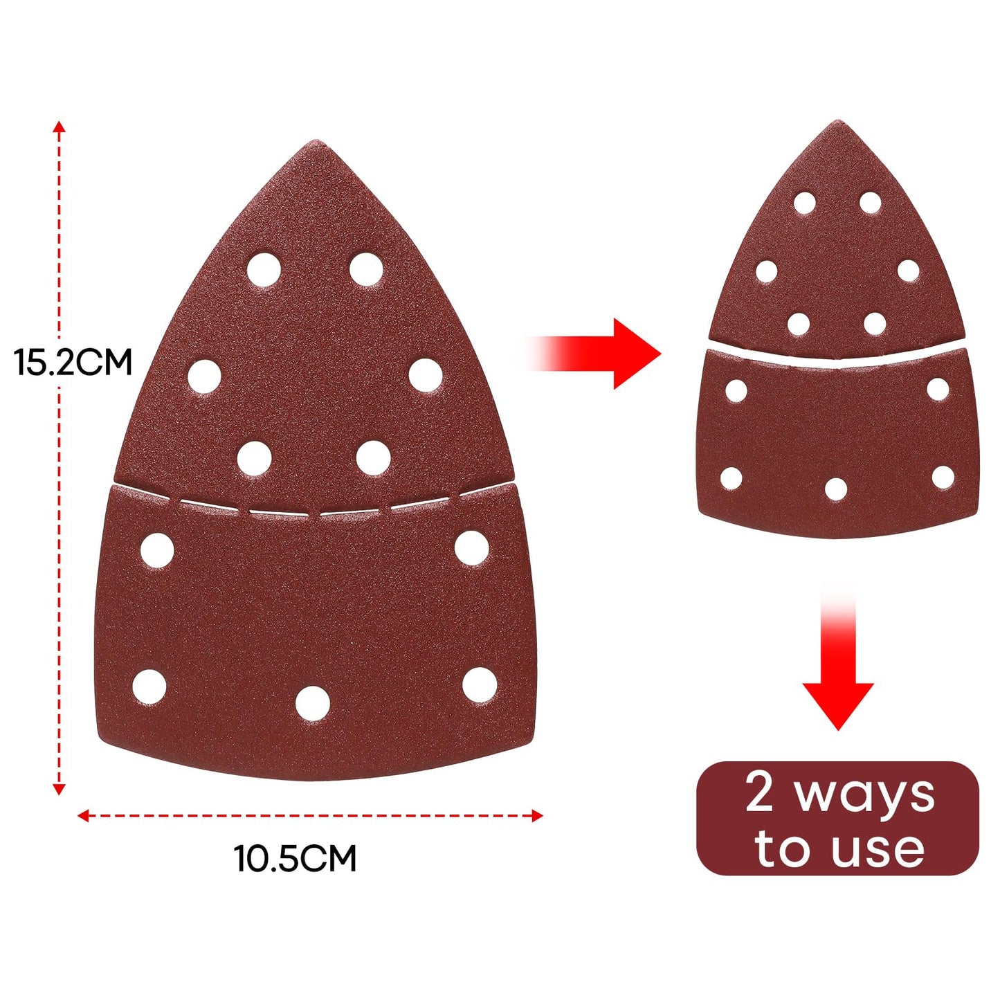 SHALL 120-Piece Mouse Sander Pads, Detail Sander Sandpaper, Palm Sander Sandpaper, Assorted Grits, 40, 60, 80, 120, 180 & 240 Mixed Grits Included, Suitable for Sander