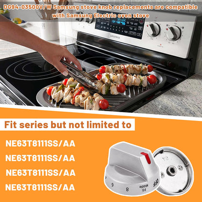 DG94-03500V DG94-03500W for Samsung Electric Stove knobs Replacement,DG94-03500A/Z (4PCS) for Samsung Stove Knob Replacements Compatible with NE63T8111SS/AA NE63T8311SS/AA