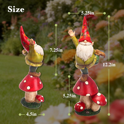 TZSSP Garden Gnome Statue - 12.2 Inch Outdoor Yoga Elf Dwarf with Wings, Hand-Painted Resin Meditation Decor, Weatherproof for Lawn Patio Garden, Unique Gift for Gardening Lovers