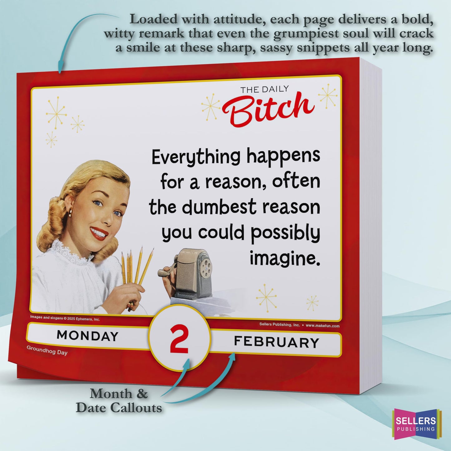 The Daily B 2026 Daily Desk Calendar: Boxed Page-a-Day Humor Calendar with Sarcastic Quotes, Bold Attitude & Snarky Sayings