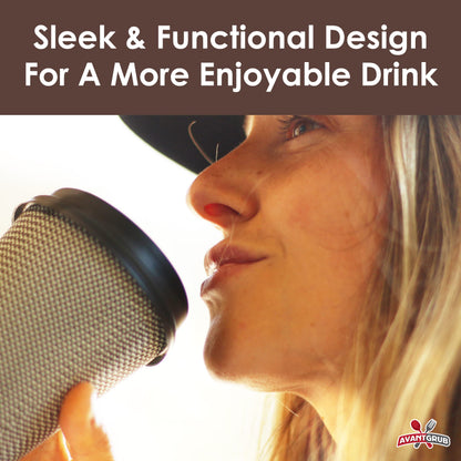 Anti-Spill, Recyclable Black Dome Lids, 100 Pk. Coffee Cup Lid for Portable Drinks. 3.45" Diameter, Fits 10, 12, 16, 20oz Disposable Paper Cups. Domed Plastic Covers for Takeout Tea, Espresso or Latte