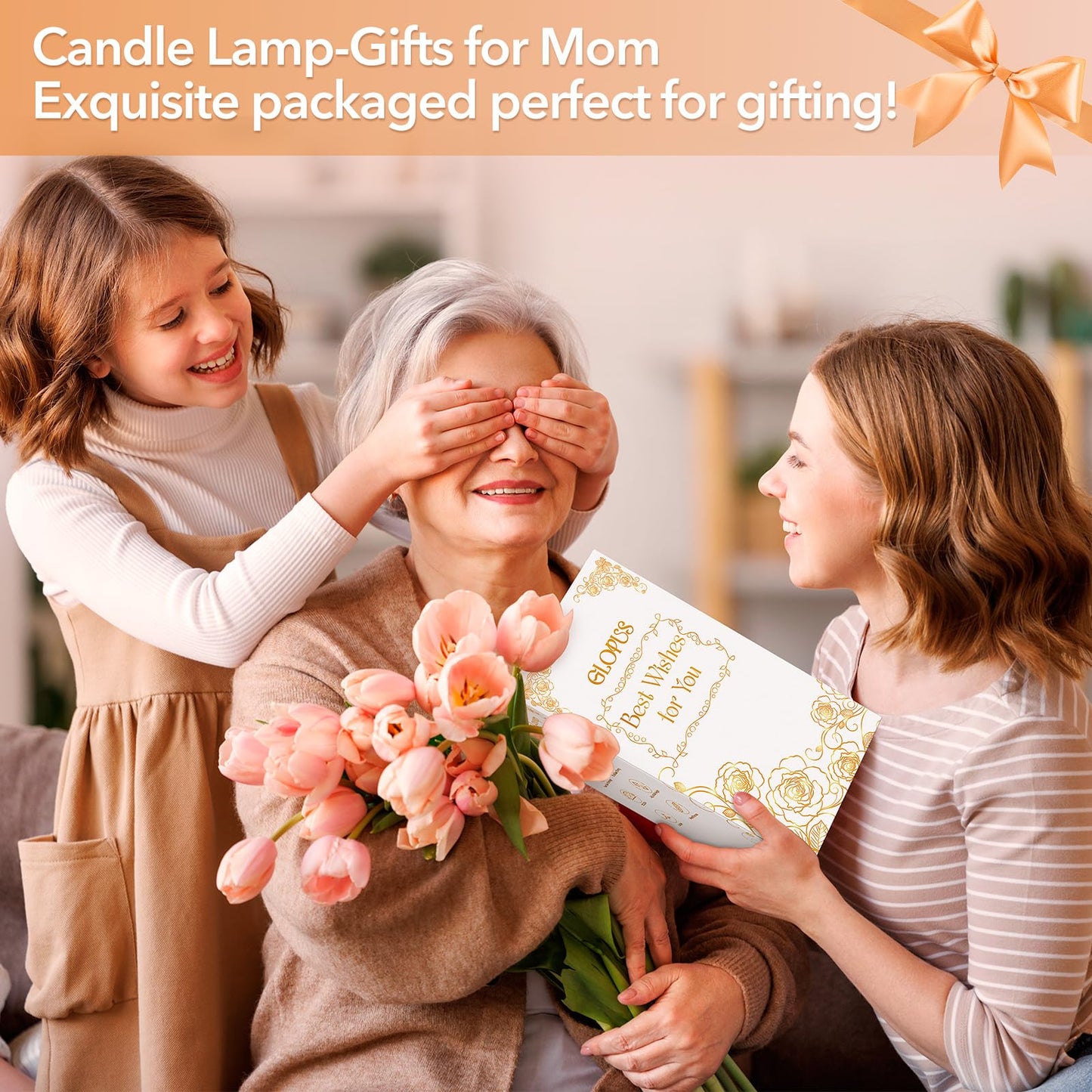 Candle Warmer Lamp with Timer, Stocking Stuffers for Women, Mom Gifts for Women Mom Christmas, Adjustable Height Candle Warmer, Dimmable, Home Decor, Wax Warmer Lamp for Jar Candles with 2 Bulbs