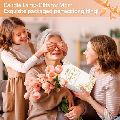 Candle Warmer Lamp with Timer, Stocking Stuffers for Women, Mom Gifts for Women Mom Christmas, Adjustable Height Candle Warmer, Dimmable, Home Decor, Wax Warmer Lamp for Jar Candles with 2 Bulbs