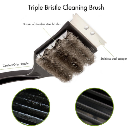 Cuisinart CCB-100 Triple Bristle Grill Cleaning Brush, Black