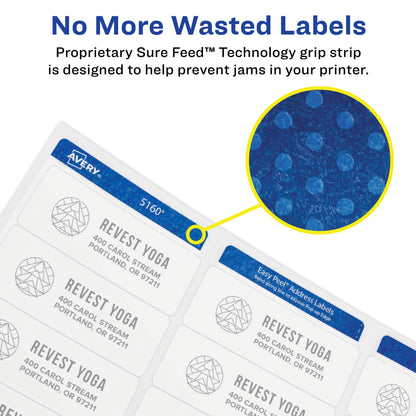 White Round High Visibility Labels with Sure Feed
