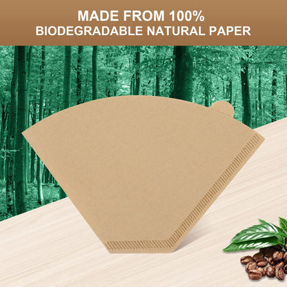 BRIKINTE Disposable Coffee Paper Filters for Ninja Dual Brew Coffee Maker,200 Pcs #4 Cone Replacement Filter Compatible with Ninja DualBrew Pro CFP301 CFP201 Coffee Maker