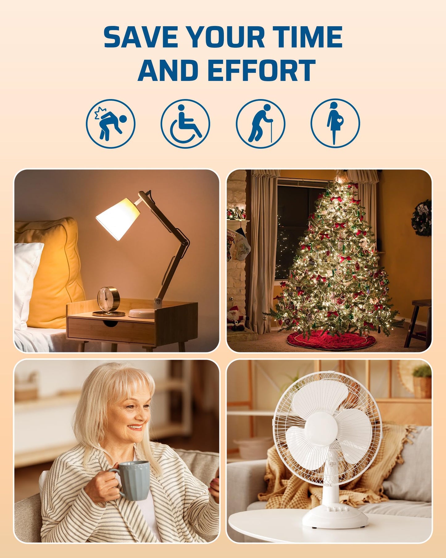 DEWENWILS Wireless Remote Control Outlet, Programmable and Expandable Electrical Outlet Switch, Wireless Remote Light Switch, 100FT Range, 1 Remote and 3 Outlets
