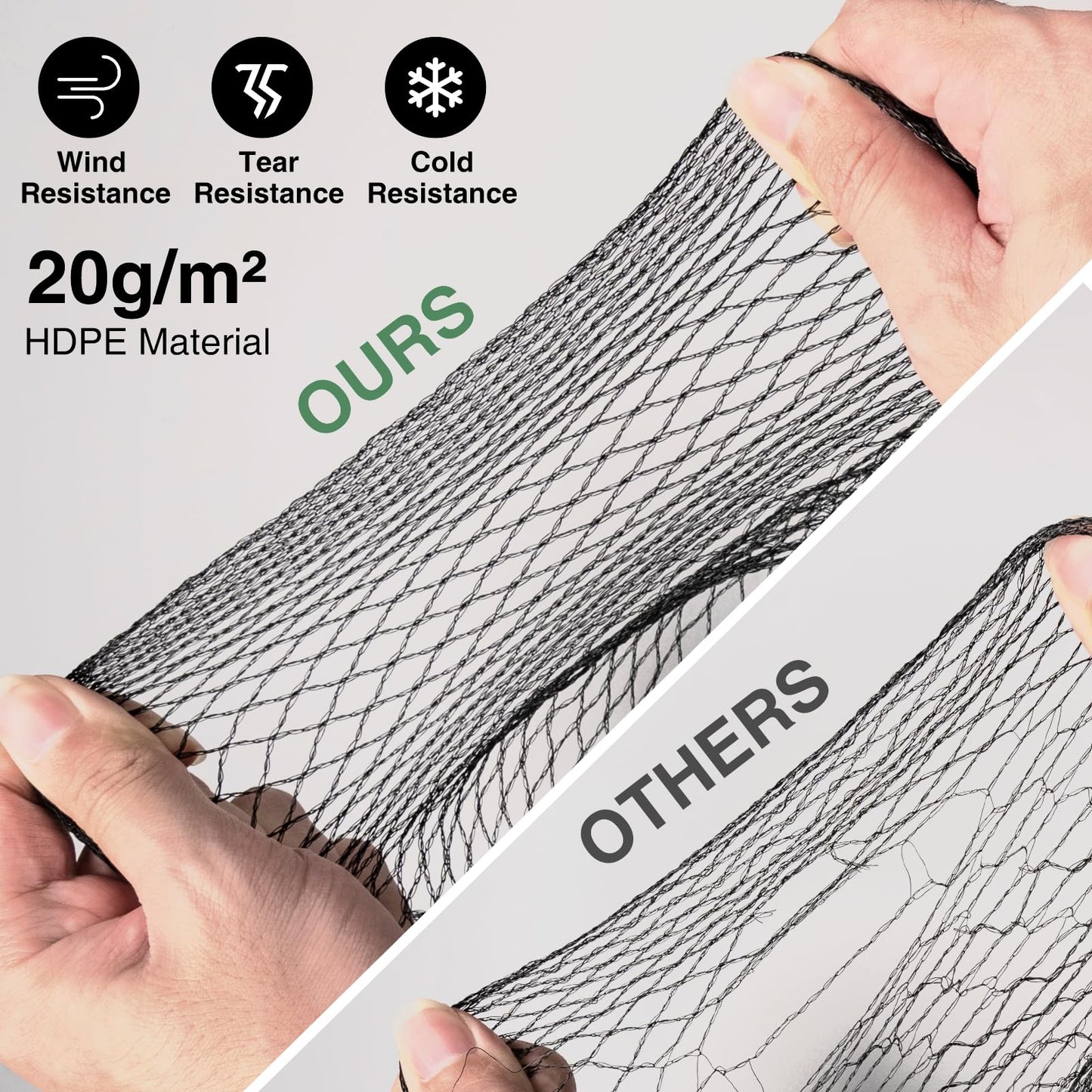 Pond Netting Cover for Leaves, 15 x 20 Koi Pond Net Cover, Durable & Sturdy Pond Netting for Koi Ponds, Protect Koi Fish Against Herons, Raccoons, Cats & Predators, 14pcs Stakes Included