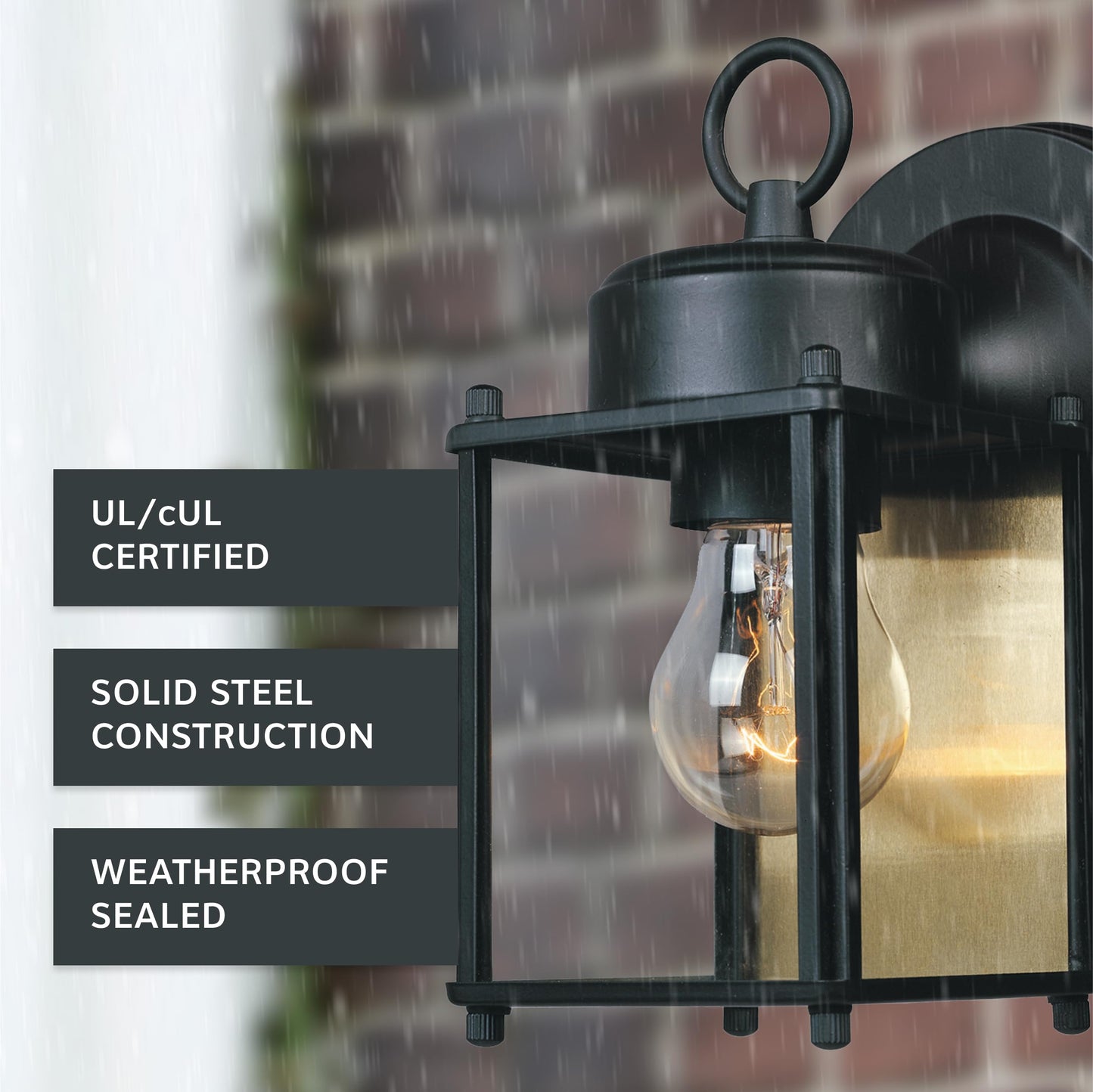 Designers Fountain 1161-BK Value Collection Wall Lanterns, Black