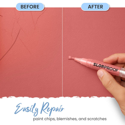 Slobproof Refillable Touch-Up Paint Pen, Mess-Free, Reusable Wall Paint Repair Tool, Precise Application, DIY Home Improvement, Furniture, Arts and Crafts, Patented Design, Easy Storage, Pack of 2