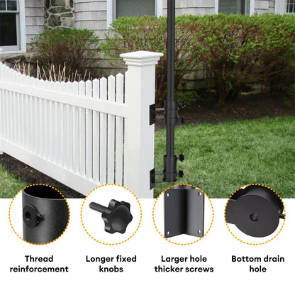 Corner Umbrella Clamp Deck Umbrella Mount Bracket 2PCS Umbrella Mount Clamp I Patio Umbrella Holder,Umbrella Clamp Mount for Deck Railing Heavy Duty Umbrella Clamp (Corner Mount-1)