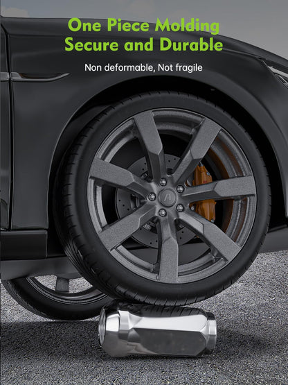 AUTOPTIM M14x1.5 Lug Nuts Replacement for 2010-2024 Chevy Camaro, 2013-2015 Malibu, 2014-2020 Impala, 2020-2024 Corvette, Dodge Challenger Durango Aftermarket Wheel, 20PCS Chrome Closed End Lug Nut