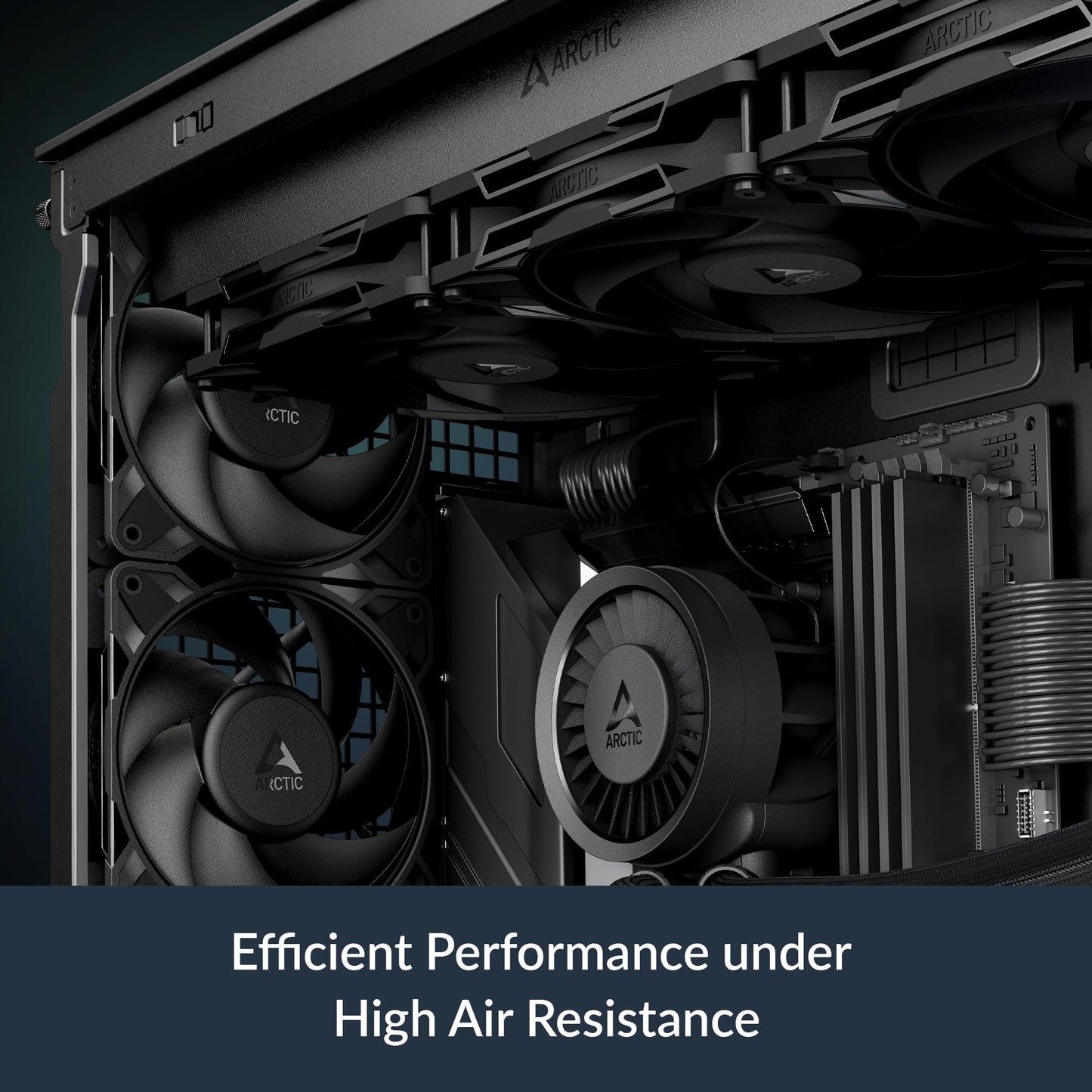 Arctic P12 Pro - Powerful Premium Fan, 120 mm PWM Fan, 600-3000 RPM, 0 RPM <5% PWM, Fluid Dynamic Bearing, 4-Pin - Black