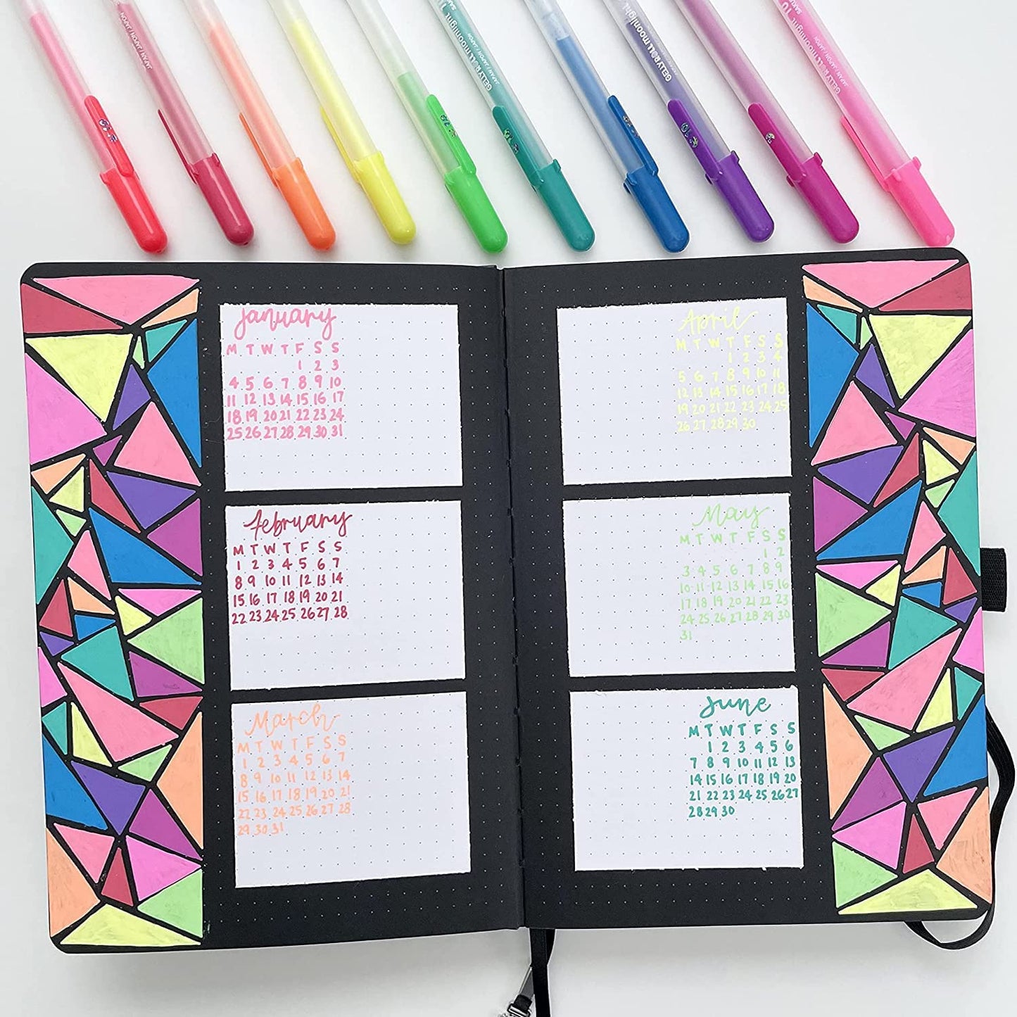 Sakura Gelly Roll Moonlight 10 Gel Pens - Bold Point Ink Pen for Journaling, Art, or Drawing - Assorted Bright Ink - Bold Line - 10 Pack