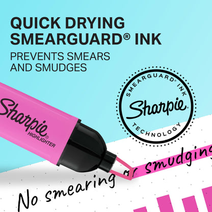 Sharpie Highlighter, Clear View Tank Highlighter with See-Through Chisel Tip, Assorted, 8 Count