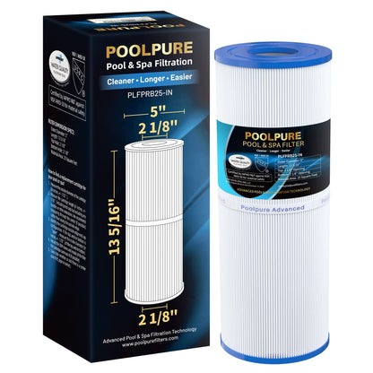 POOLPURE PLFPRB25-IN Hot Tub Filter Replace Unicel C-4326, Guardian 413-106, Filbur FC-2375, FC-2370, 3005845, 17-2327, 100586, 33521, 25392, 817-2500, 5X13 Drop in Spa Filter 1 Pack