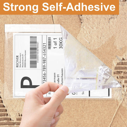 BESTEASY Packing List Pouches, Clear Adhesive Top Loading Packing List/Shipping Label Envelopes - 200 Packs (6 x 9)