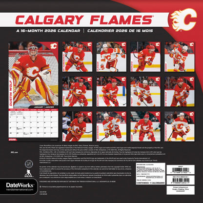 2026 Calgary Flames (Bilingual French) Wall Calendar