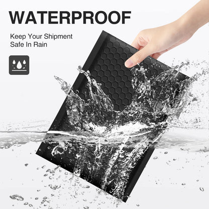 UCGOU Bubble Mailers 4x8 Inch Black 50 Pack Poly Padded Envelopes Small Business Mailing Packages Opaque Self Seal Adhesive Waterproof Boutique Shipping Bags for Jewelry Makeup Supplies #000