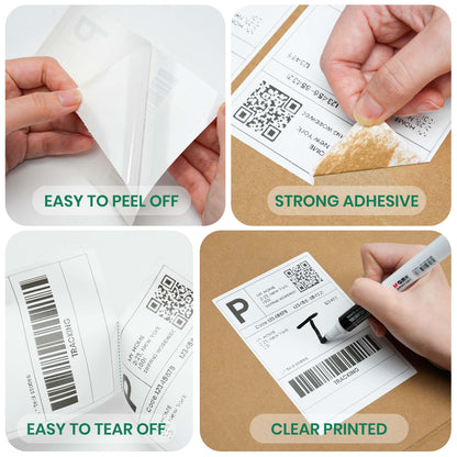 TAPEBEAR 4x6 Direct Thermal Labels 880Labels, Top-Coated, Waterproof Oilproof, Scratch Resistant, BPA/BPS-Free, Blank Stickers Address Shipping Labels Clearly Printed for Printers, Small Business