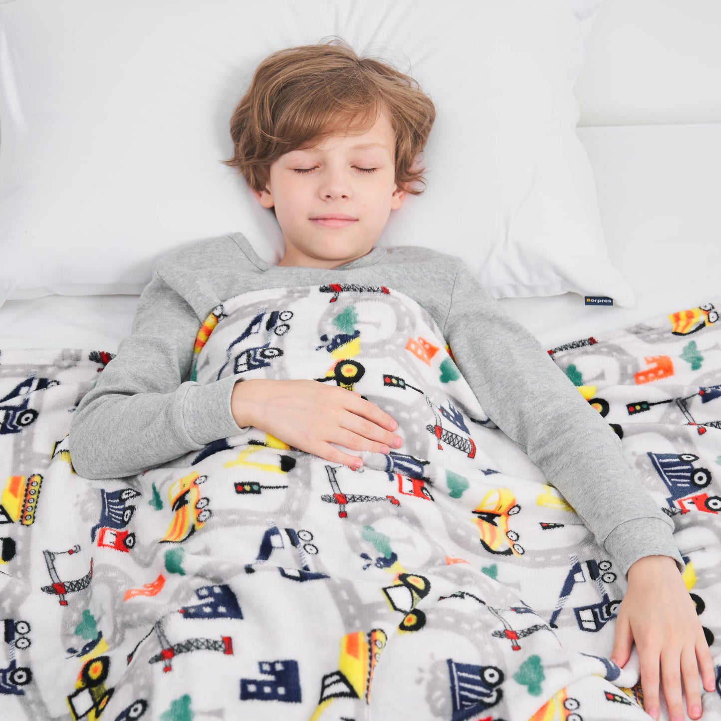 softan Truck Blanket for Boys, Kids Throw Blanket for Boys and Girls Soft Cozy Flannel, Cute Truck Blanket for Sofa Couch Bed, Christmas Birthday Gift for Kids, 50x60 Inches