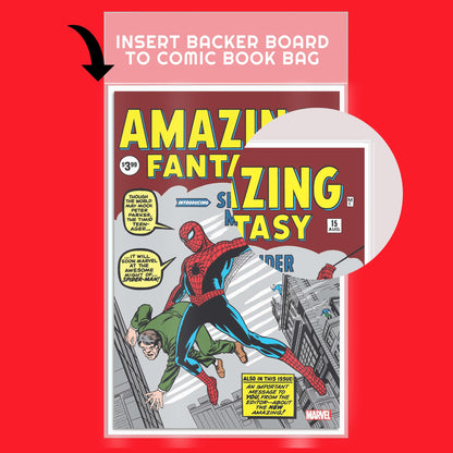 Comic Book Boards - Backboard 24PT - Compatible for All DC Comics and Marvel Comics White Boards - Comic Book Storage (Pack of 100) (Regular Comic)