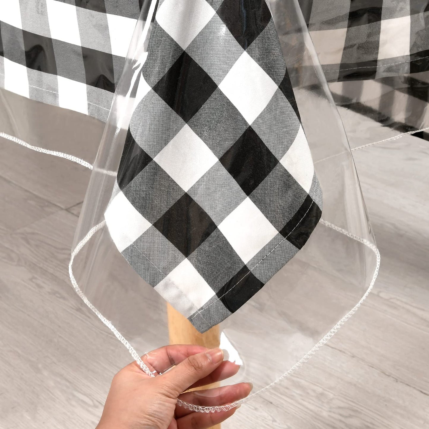XWZO Clear Plastic Tablecloth Rectangle - 100% Waterproof Oilproof Stain Resistant Transparent Vinyl Table Cloth Protector Cover for Dining Table, Parties, 60 x 102 Inch