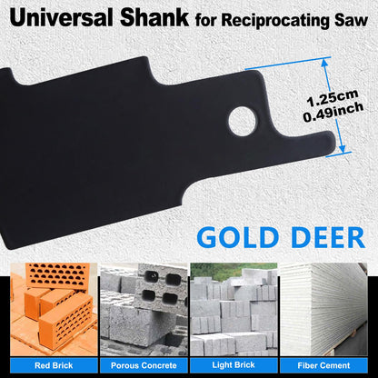 GOLD DEER 2PCS 12Inch Masonry Reciprocating Saw Blade Tipped Cutting Recip Saw Blades Demolition Saw Blade for Cutting Red Brick, Light Brick, Fiber Cement, Aerated Concrete,Cinder Block (305mm)