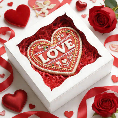 XINHPKGG 50 Pack Cookie Boxes 6x6x3 Inch Bakery Boxes with Window Treat Box Dessert Box for Macaron Mini Cake Chocolate Covered Strawberries Pastry - White