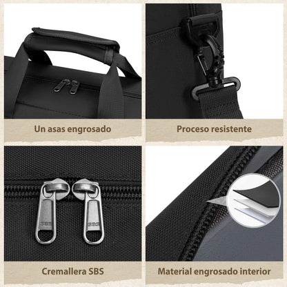 RAINSMORE Professional Messenger Bag for Men 15.6 17.3 inch, Laptop Bag, Waterproof Polyester, Computer Bag Business
