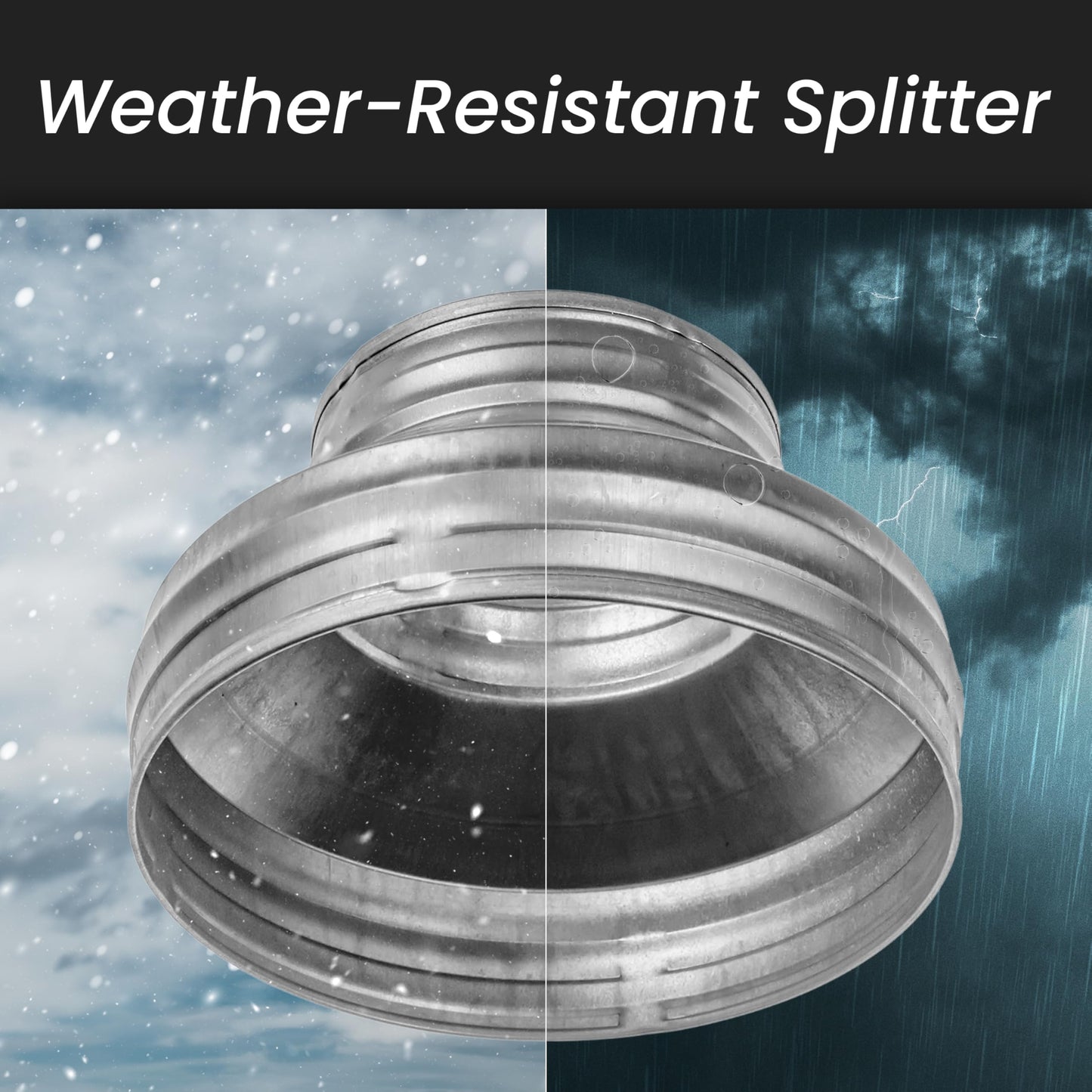 Repa Market 6" to 5" Inch Duct Reducer/Increaser – Galvanized Steel Vent Pipe Adapter HVAC & Dryer Vent Systems – Round Metal Coupling Connector for Exhaust Fans, Bathroom Ventilation, Kitchen Hoods