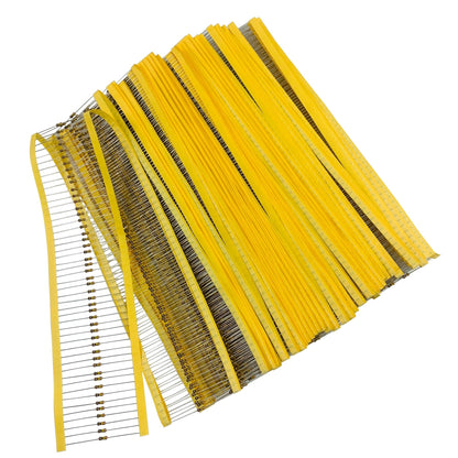 PANMILED 140 Values 1400 Pieces Resistors Assortment Kit 0 ohm-10M ohm, 1/4 watt 5% Carbon Film Resistor Combination Kit, Plug-in Resistor Element Packaging