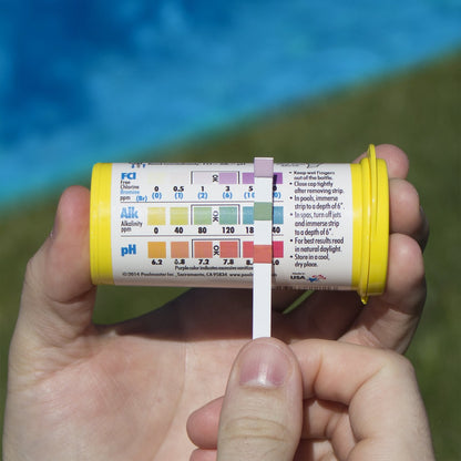 Poolmaster 22200 Smart 4-Way Swimming Pool and Spa Water Chemistry Test Strips, 100 Count, 2 Pack, Made in The USA, Yellow