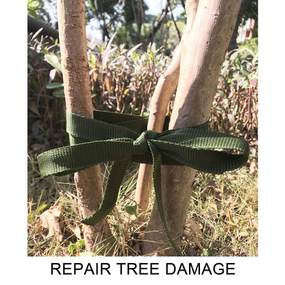160FT Tree Tie Straps for Staking, Tree and Plant Supports for Effective Growing Green Blend in with Landscaping for Guying Young Trees Straight (1,850 Lbs Strength, Green)