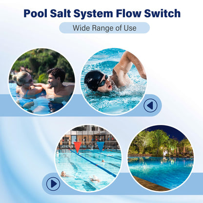 Cooouds Flow Switch GLX-FLO-RP Assembly for Hayward Goldline Salt Systems, Aqua Rite Pool Flow Sensor Suitable for Hayward Salt Cell Chlorine Generator System, Pool Flow Sensor with 15-Foot Cable