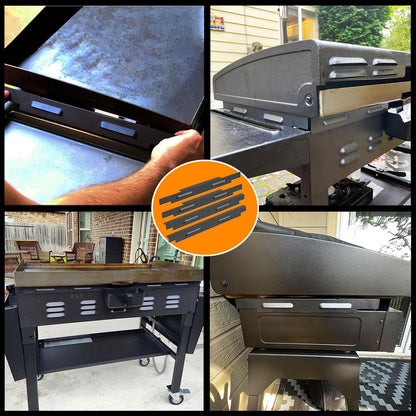Wind Guards for Blackstone 36 inch Griddle, Magnetic Wind Screens, Blackstone Griddle Accessories, Fit with Hood, Rear Grease Cup and Side Shelf, Heat Shield for Side Table, Grilling Gifts, Black