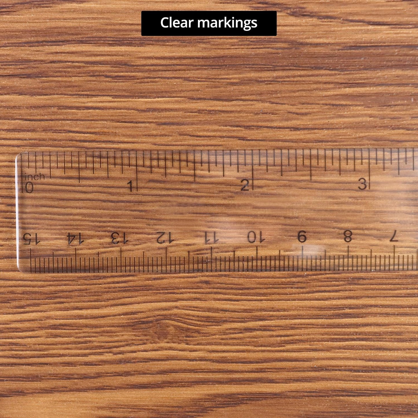 QWORK 6 Inch Rulers Bulk Clear Plastic Flexible Rulers with Inches and Centimeters, 100 Pcs Anti-Break Small Straight Ruler, School Office Supplies