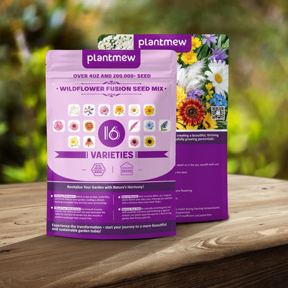 200,000+ Wildflower Seeds [4oz] 16 Variety Perennial Mix - USA-Sourced Seeds for Pollinator Gardens | Attracts Bees/Birds/Butterflies | High Germination Rate for Indoor & Outdoor
