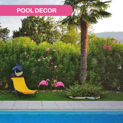 2 Pink Flamingos Yard Decorations - Large 23 inch Ornament Statues - Outdoor Garden Lawn Flamingo Decor by 4E's Novelty