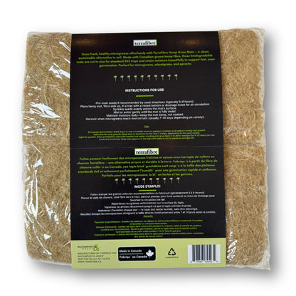 terrafibre Hemp Microgreen Growing Mats – 100% Organic & Biodegradable Seed Starter for Microgreens, Sprouts & Hydroponics – Fits 5x5 & 10x20 Trays – Ideal for Indoor Growing – 5” x 5” (40-Pack)