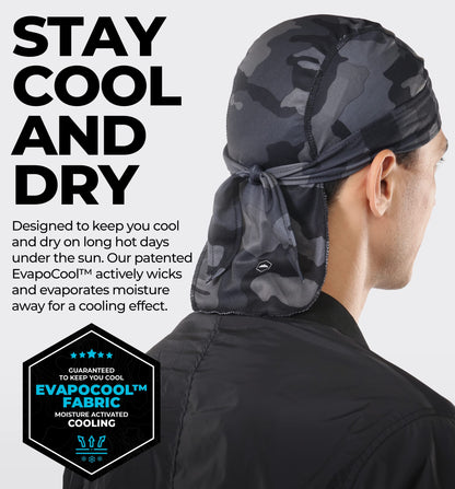 Tough Headwear Skull Caps - Head Wraps for Men - Summer Mens Dreads Do Rag - Cooling Helmet Liners - Hard Hat Liner, Du Rag - Workout, Cycling, Motorcycle Pirate Bandana