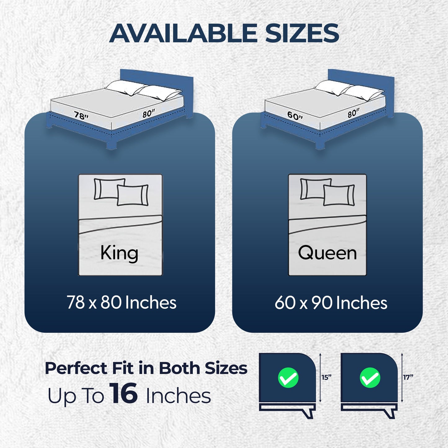 Beddora Waterproof Mattress Protector Queen Size, Breathable Quilted Mattress Cover – Bed Bug Proof Mattress Pad, Soft & Noiseless Fitted Sheet Stretches up to 16 Inches Deep (White)