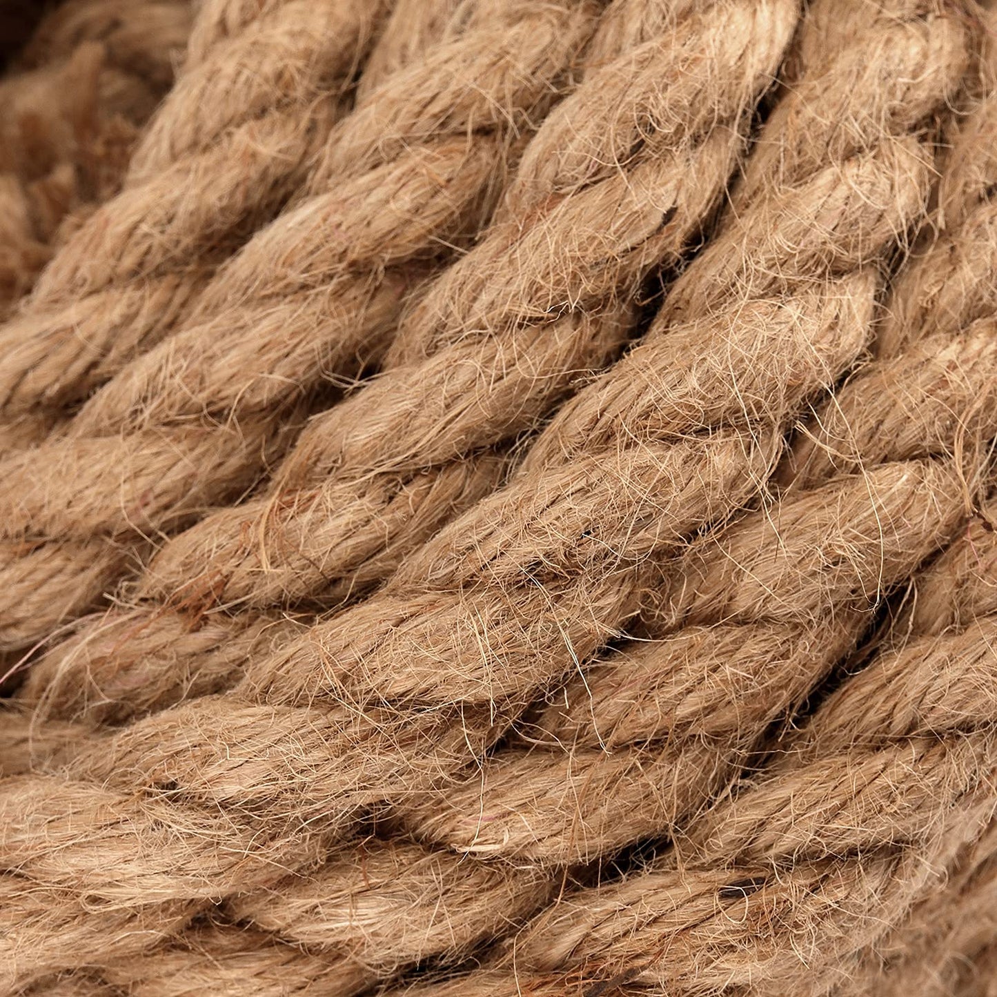 PINGEUI 10mm Jute Twine Rope 164 Feet Natural Heavy Duty String for DIY Crafts Gardening Bundling Cat Scratching Post Gift Wrapping Home Decor