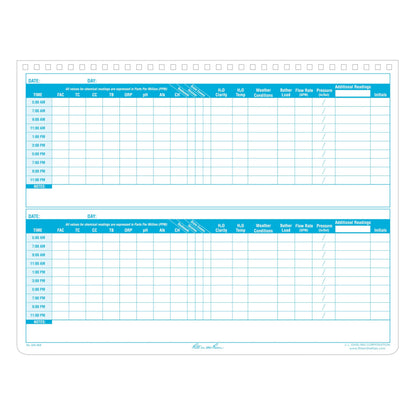 Rite in the Rain Weatherproof Side Spiral Notebook, 8.5" x 11", Yellow Cover, Commerical Pool & Spa Maintenance Log (No. 425-MX)