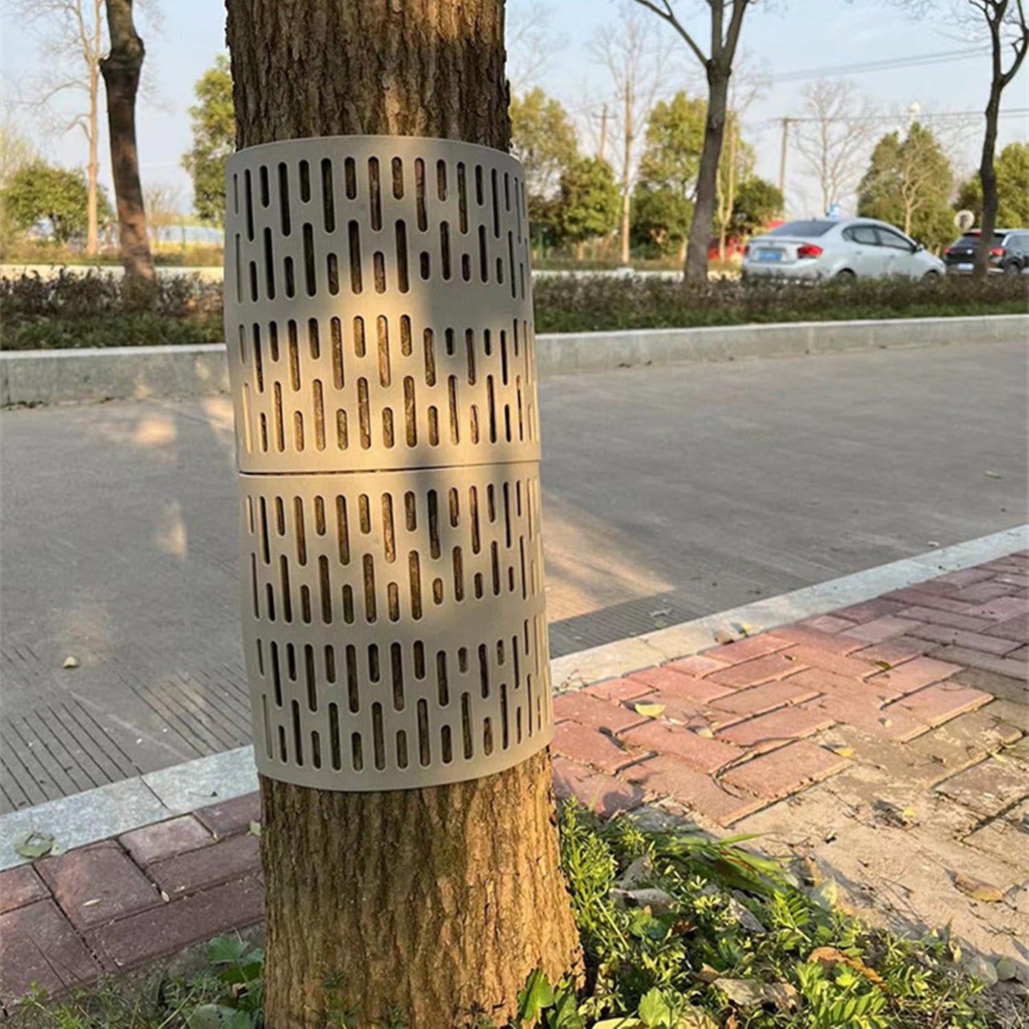 Tree Trunk Protector - 10 PCS Expandable Plastic Plants Stump Protection Guards, Tree Bark Wrap Plant Cages, Garden Nursery Flower Seedlings, Sapling Supports from Weed Trimmer, Small Animals Rabbit