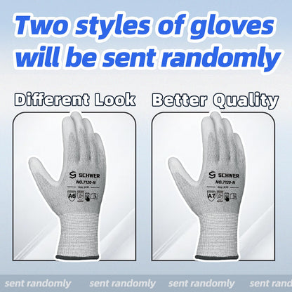 Schwer 3 Pairs Cut Resistant Gloves ANSI A6 Cut Proof Work Gloves, Touchscreen, for Men and Women Used to Woodworking, Glass Cutting, Construction, Cargo Handling, Material Sorting, Car Repair (L)