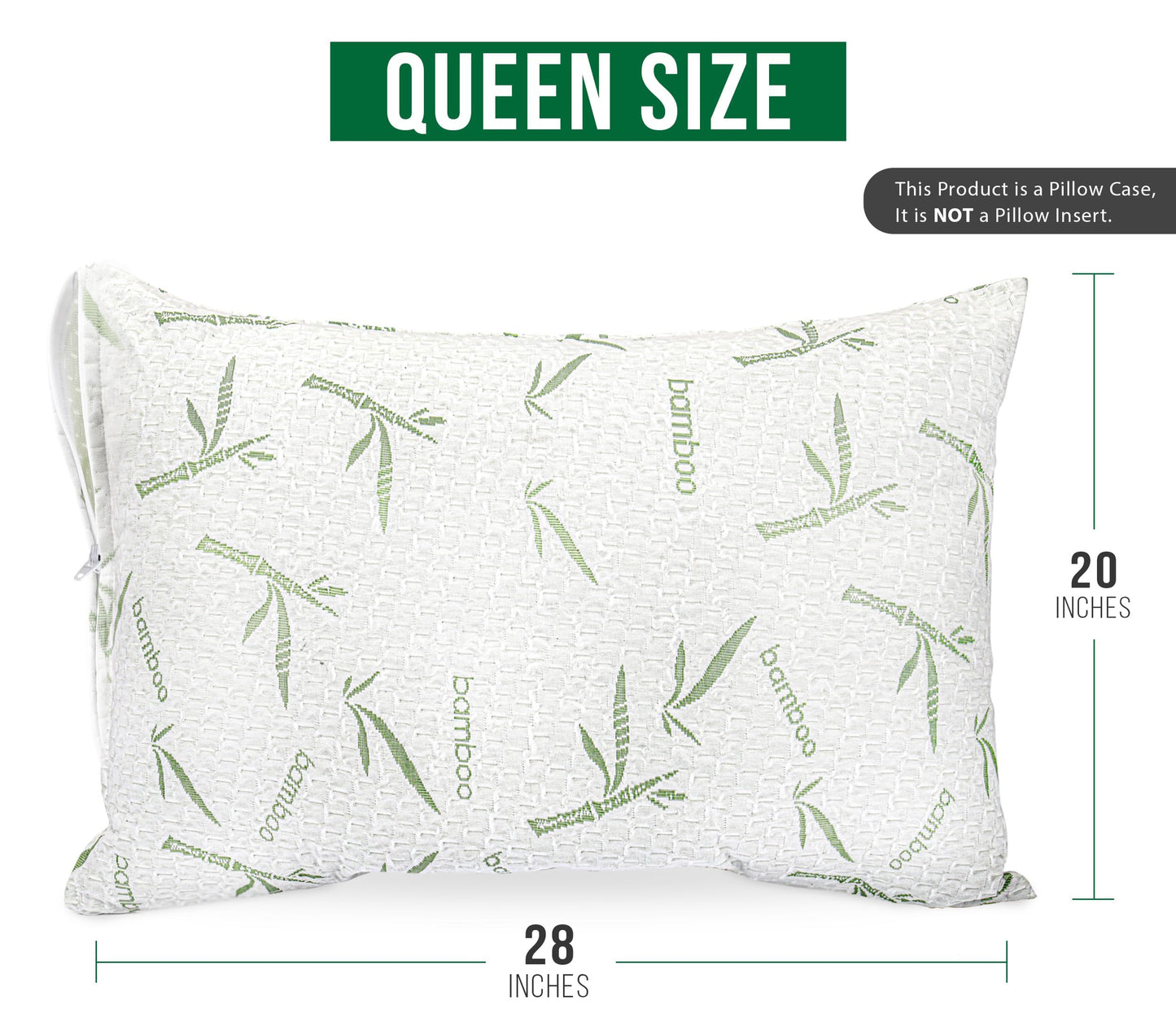 Utopia Bedding Bamboo Viscose Waterproof Pillow Protector Zippered (2 Pack) Queen – Bed Bug Proof Pillow Encasement 20 x 28 Inches