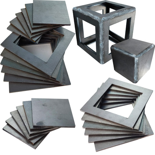 Welding Practice Kit, 24 PCS Premium Welding Coupons, 11 Gauge 3&2 Inch Square Steel Welding Plate for Novice at Welding. A36 Steel Plate Welding Practice Kit.